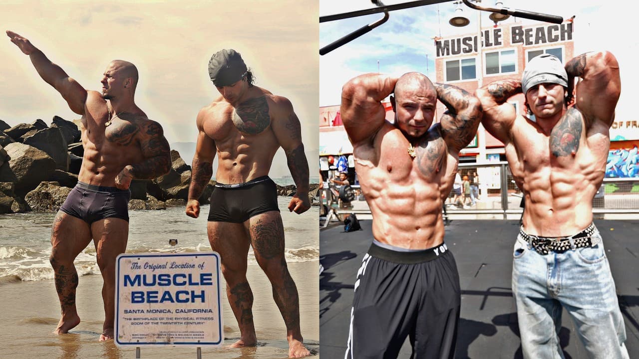 TREN TWINS AT MUSCLE BEACH 