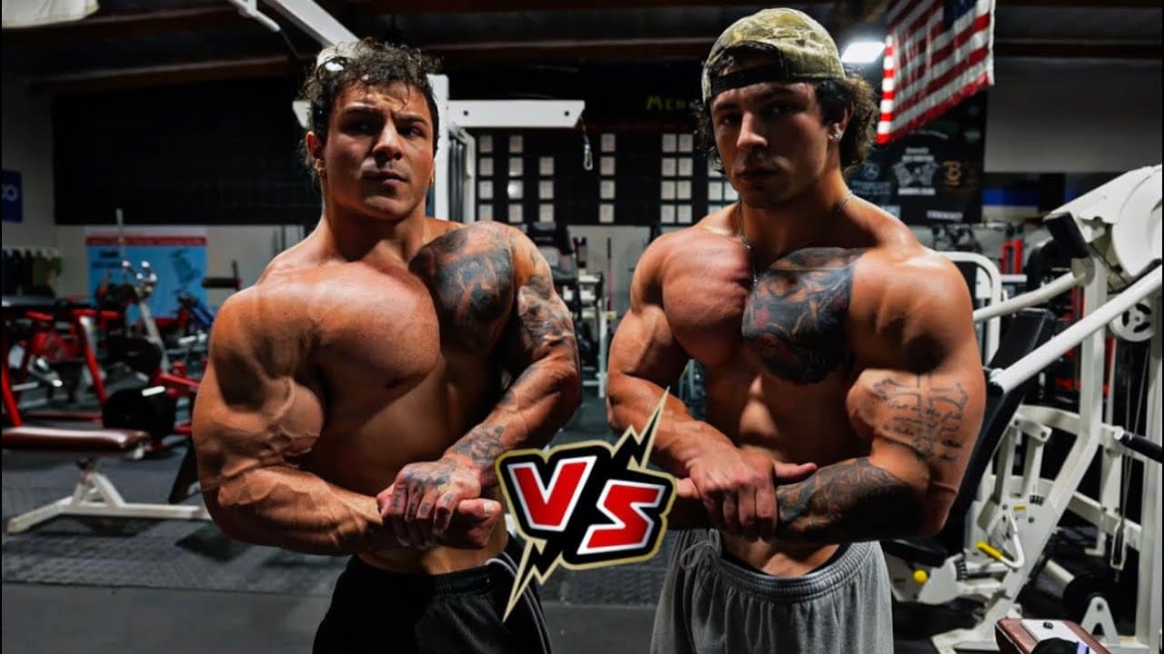 WHO'S THE STRONGER TWIN? Chest Day